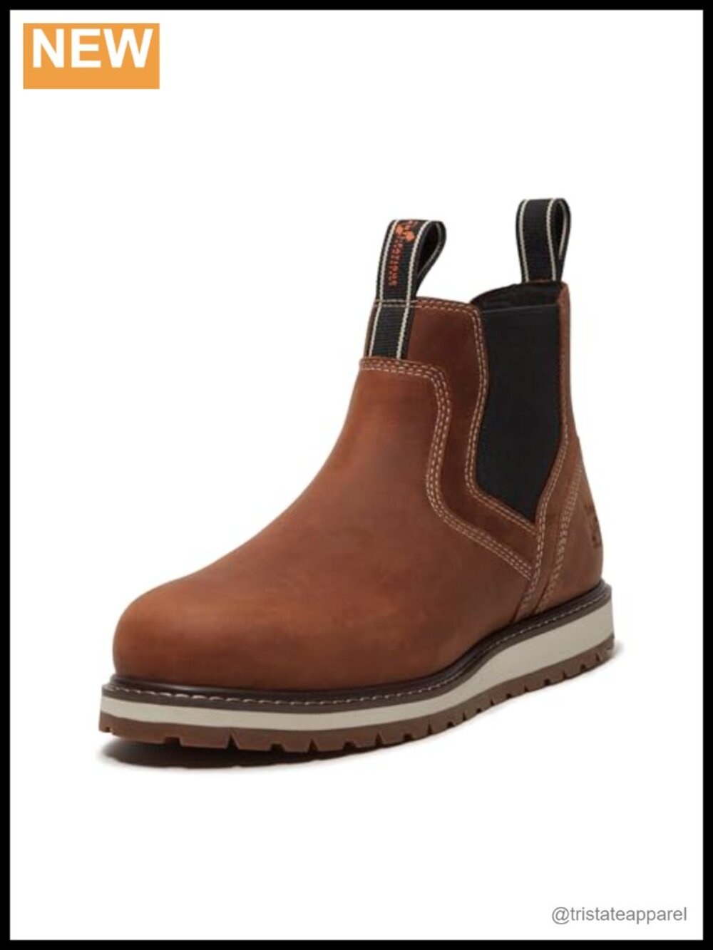Men's Irvine Chelsea Wedge Soft Toe Work Boot Leather Ankle Industrial